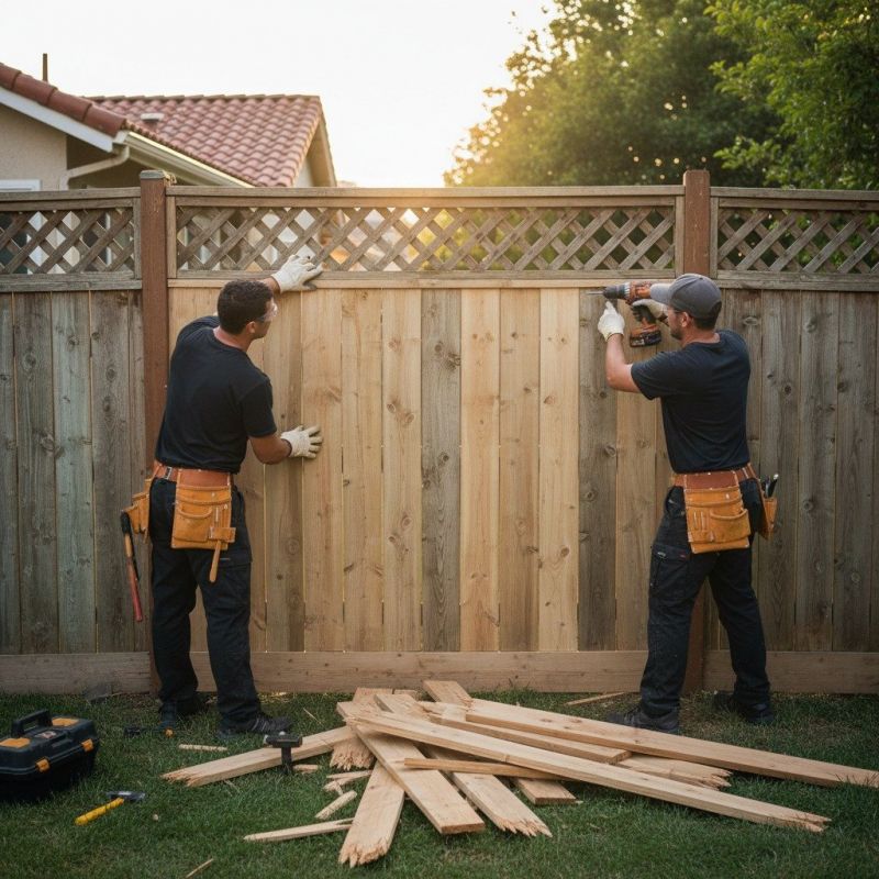 Redwood Fence Repair